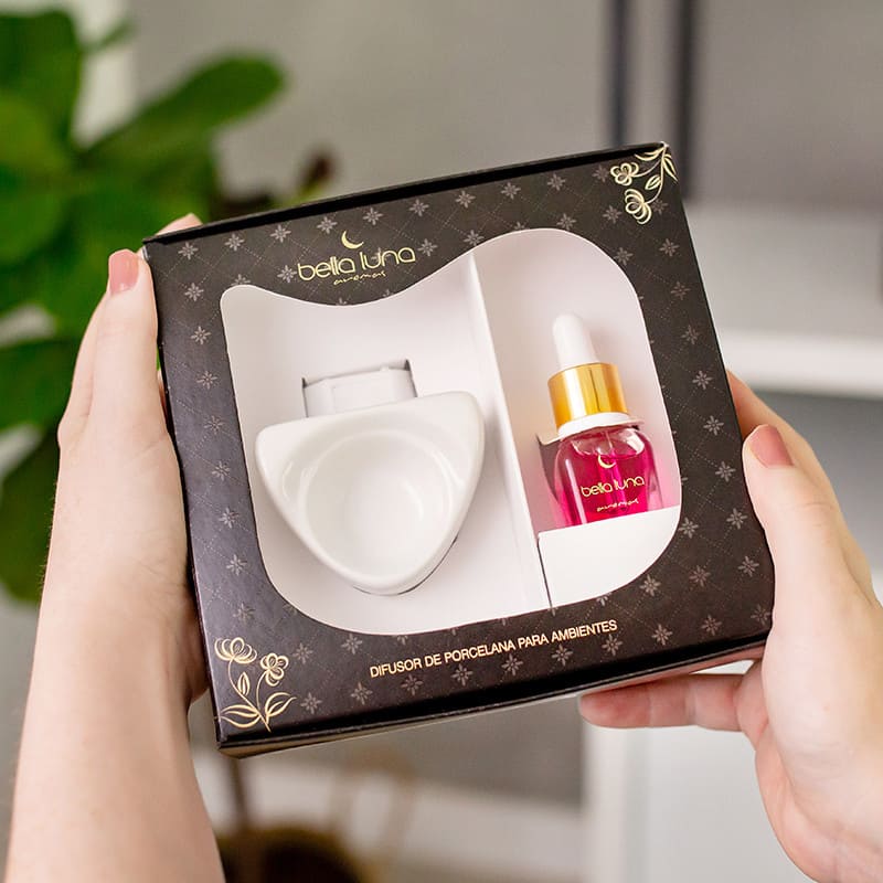 Conjunto Difusor de porcelana c/ essência 12ml